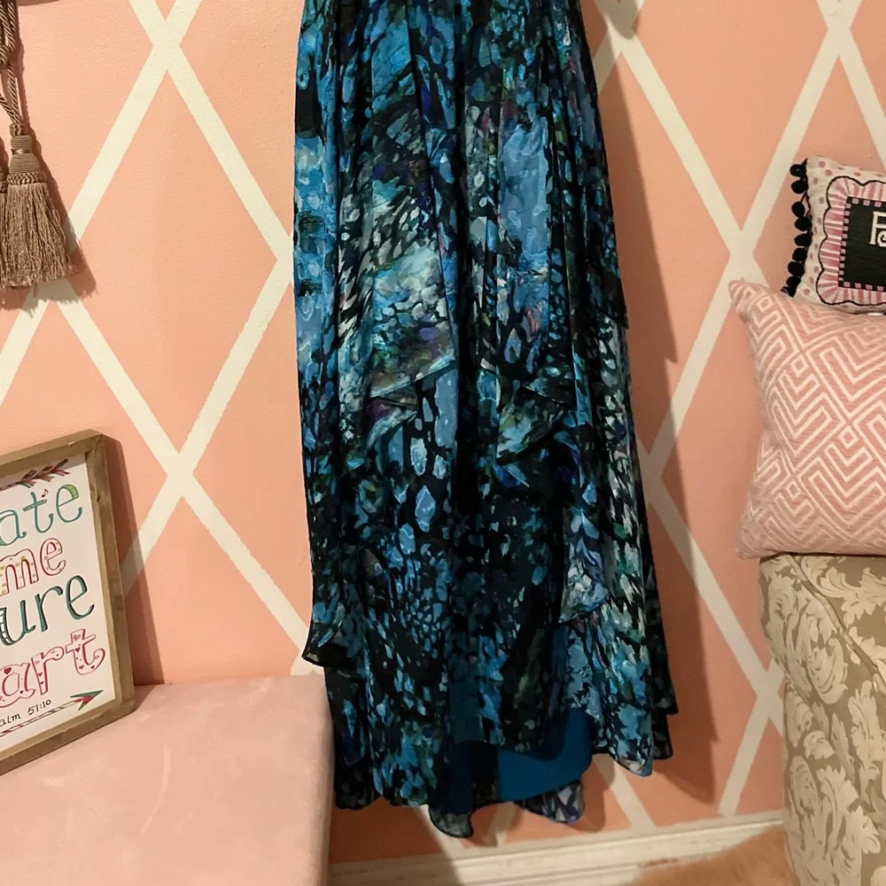 Tahari Jade Animal Wave Color Maxi Dress - Picture 11 of 14